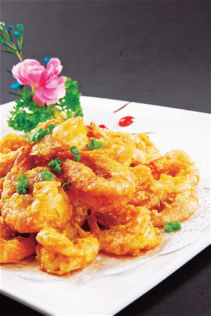 椒盐焗中虾 Garnalen met zout en peper 