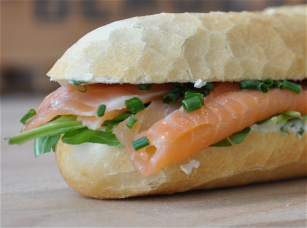 Stokbrood gerookte zalm 