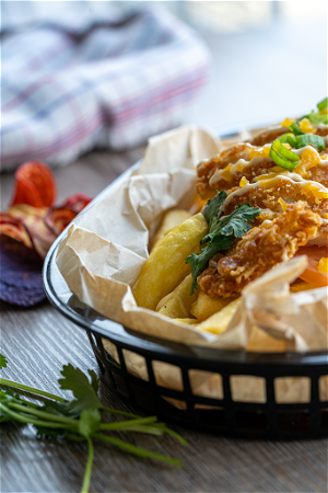 Loaded Fries met Crispy Chicken