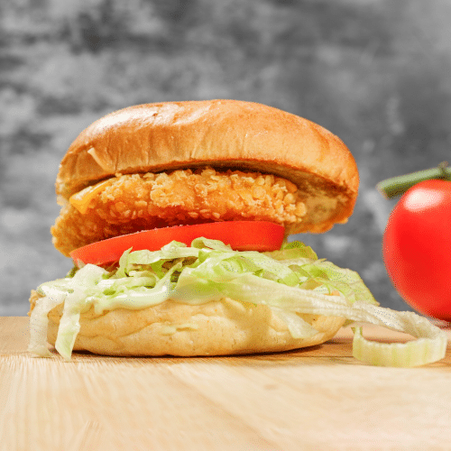 Crispy chicken burger