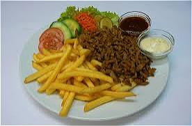 Patat shoarma groot