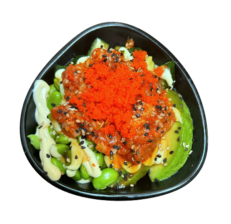 Pokebowl hot salmon tartaar