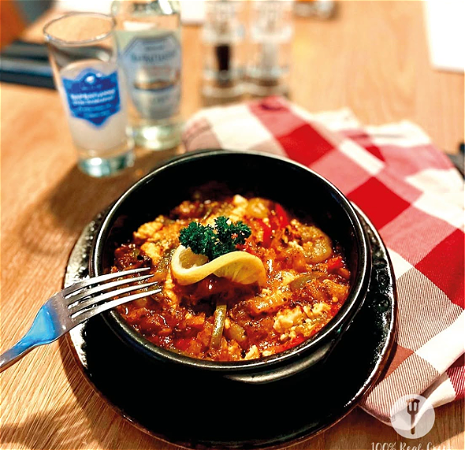 Midia / Garides saganaki