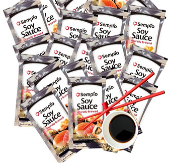 Wilt u soja saus bij uw sushi?