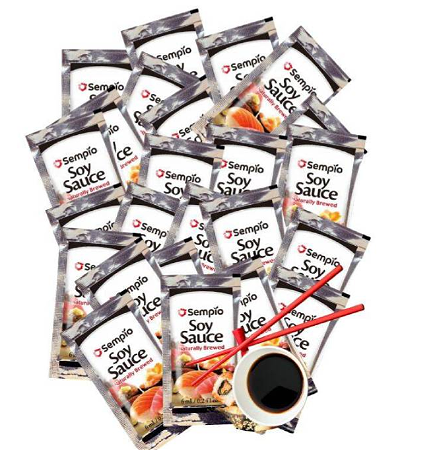 Wilt u soja saus bij uw sushi?