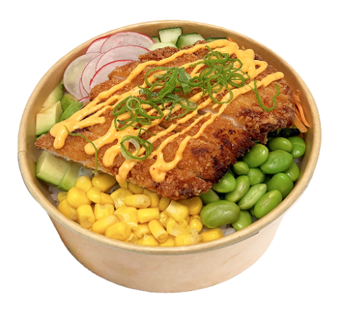 Chicken Katsu Poké Bowl