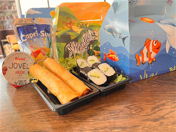 Kindermenu combi maki+loempia