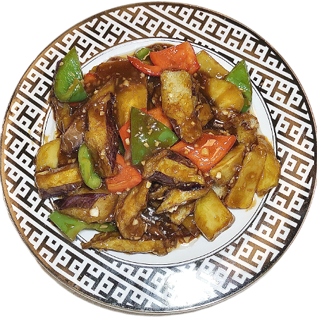 (NEW!) Gestoofde aardappelen, aubergine en paprika 