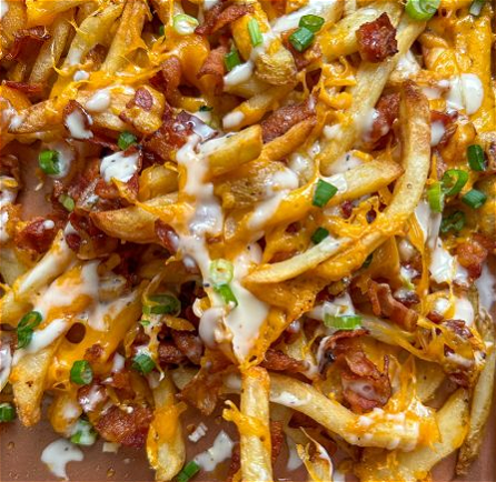 Loaded Chees Fries kalfs bacon Helal