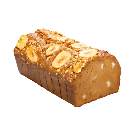 Bananenbrood met hazelnoot plak