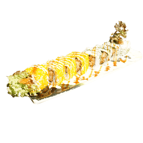 Ebi tempura maki rood-wit