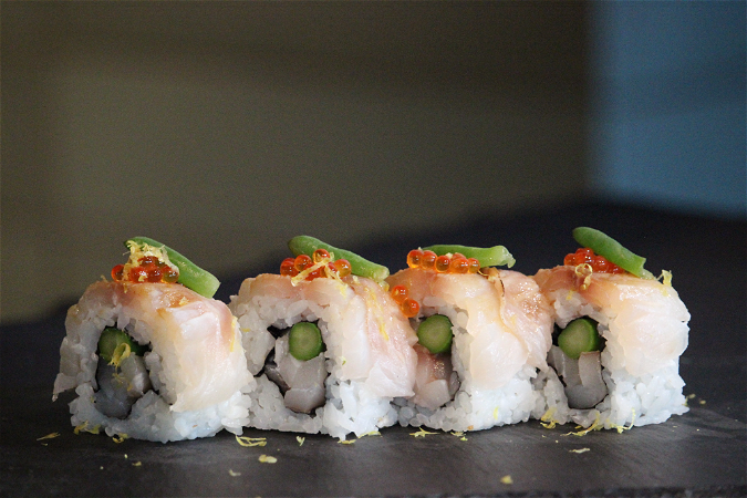 Wild caught Seabass Uramaki