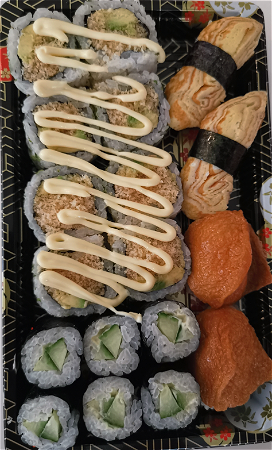 Sushi vegi set (18 st. )+wegwerp plastic 
