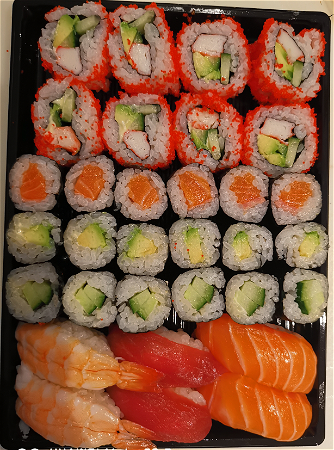 Sushi set (32 st. )+wegwerp plastic 