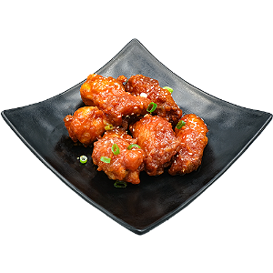 Spicy & sweet korean fried chicken wings (6 pcs)