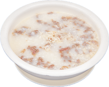Congee with minced beef