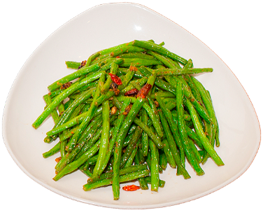 Spicy vegetarian Szechuan green beans 