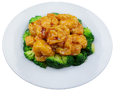Sweet and sour seitan with broccoli