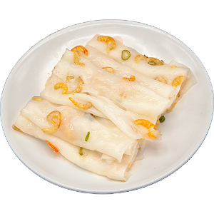 Steamed dried shrimps rice noodle roll