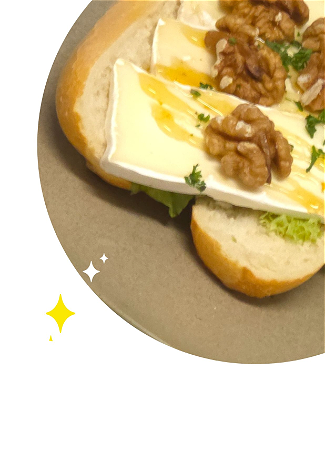 Brie met walnoot en honing