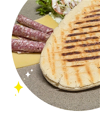 Panini Salami-Oude kaas