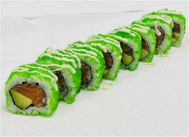 Wasabi salmon roll 8 stuks