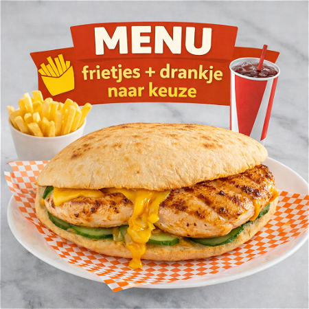 Broodje Kipfilet Cheddar Menu