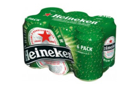 Heineken Pilsener sixpack blik 6x0,33