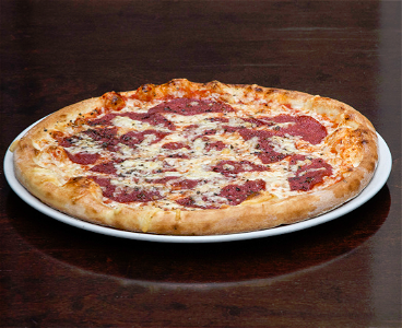 Pizza salami (100% rund)