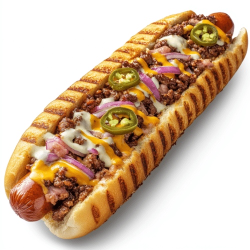 3 chili dogs menu, halal