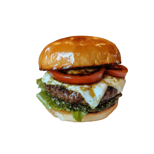 Caprese burger, halal