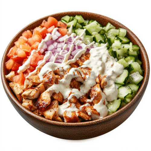 Shoarma bowl menu, halal