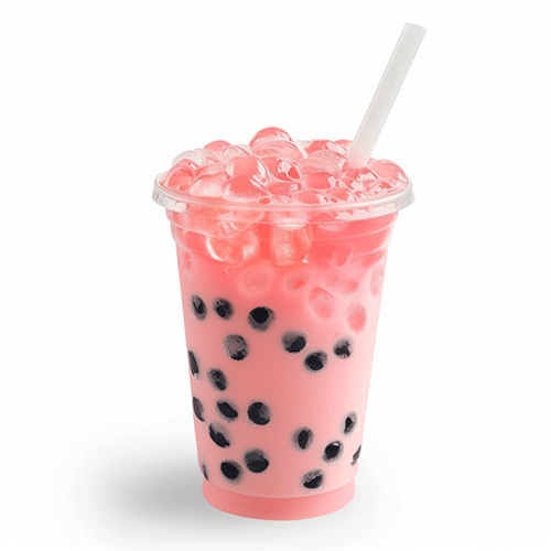 Strawberry milk bubble tea