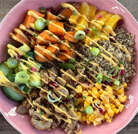 Bowl met kip piri piri