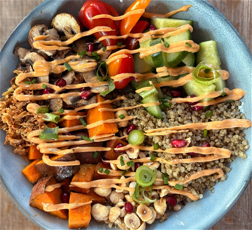 Bowl met kastanjechampignons 