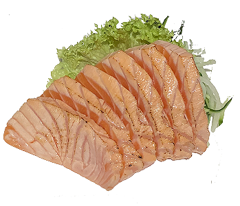 Flamed salmon sashimi 5 st.