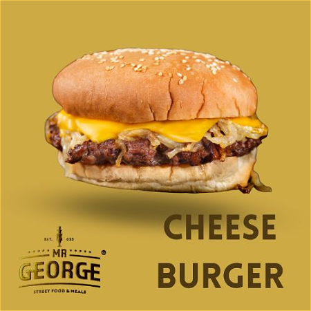 Mr George Cheese Burger black angus