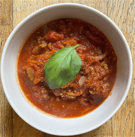 Bakje Bolognese saus