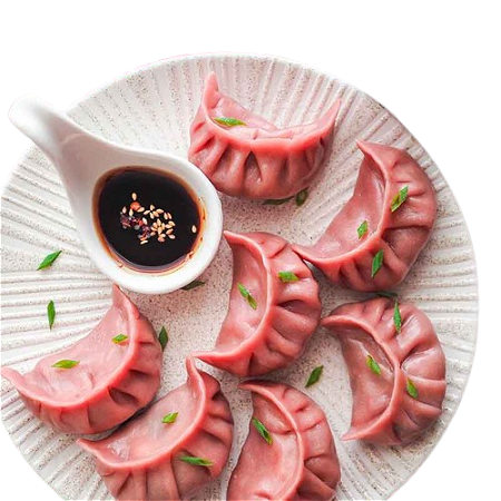 Rode gyoza's