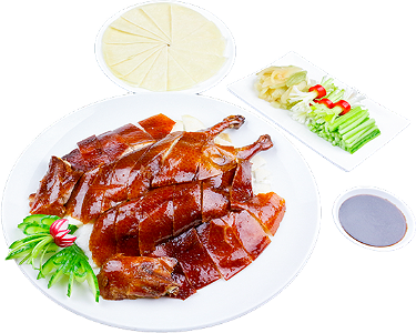 Whole Peking duck with pancakes