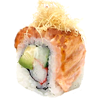 Flambe Salmon Roll