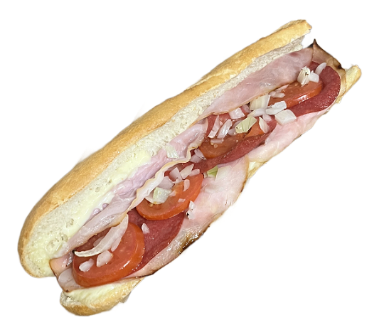 Broodje Salami, Ham, Kaas, Tomaat & Ui