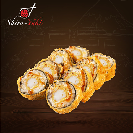 Tempura sushi roll met chicken
