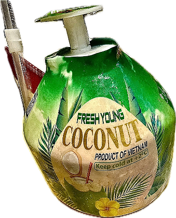 Fresh young coconut juice