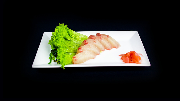 Sashimi yellow tail kingfish menu 5 st.