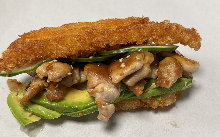 Crispy sushi sandwich chicken