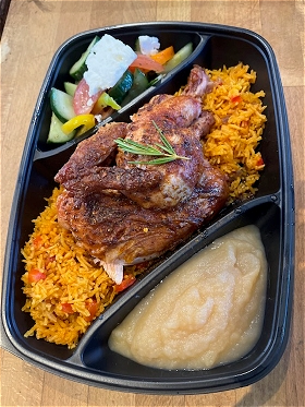 Roastary halve kip rijst menu