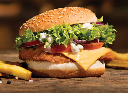 Spicy crispy chickenburger 