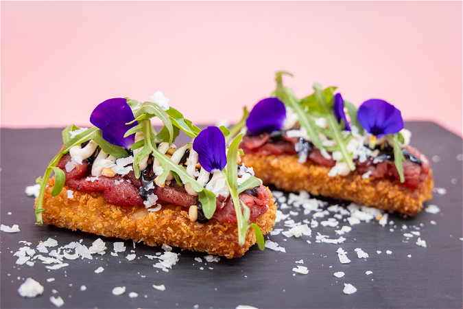 Rice Crackers Carpaccio