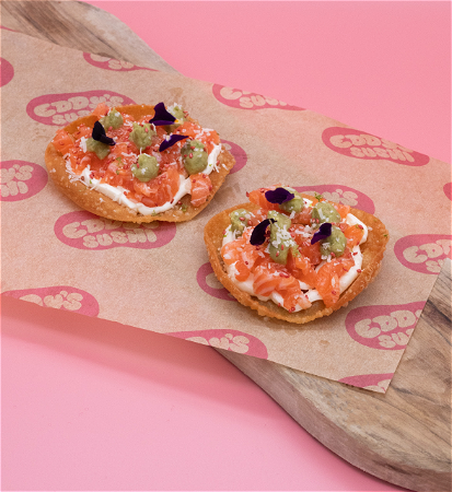 Fusion Mini Pizza Salmon Tartare 